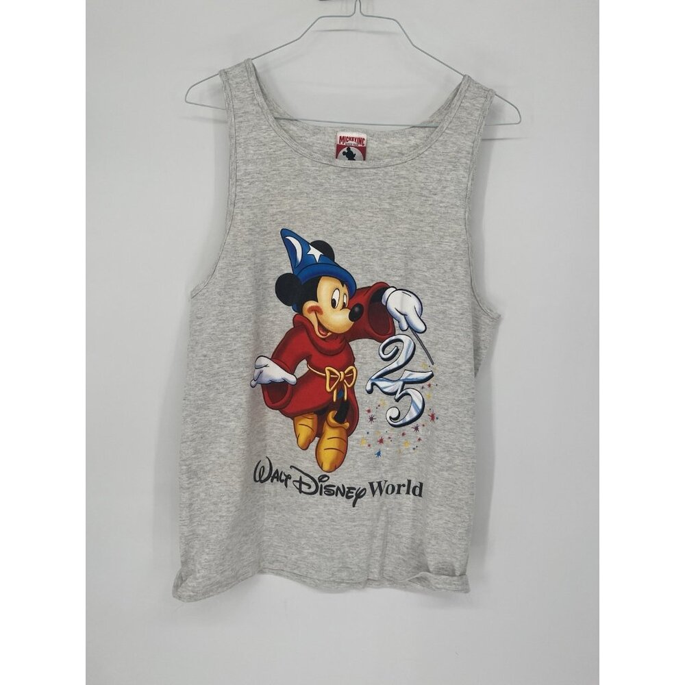 Mickey 25th Anniversary Tank Top‎ Shirt Men Large Walt Disney World USA 90s